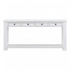 Gracie Solid Wood Console Table With Drawers And Shelf - Antique White
