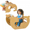 Qaba 2 In 1 Toddler Climbing Toy Indoor, Wooden Baby Arch Climber, Kids Table And Chair Set, Montess