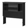 Vito Bookcase Headboard With Storage - Pure Black