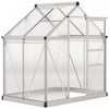 Outsunny Greenhouse, Walk-in Hot House, Clear Pc Board With Sliding Door