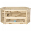 Pawhut Wooden Large Hamster Cage Mouse Rats Small Animal Exercise Play House 3 Tier With Tray, Seesa