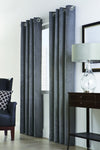 Navar Dark Grey Grommet Curtain Panel - 54\" X 95\"