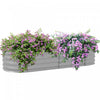 Outsunny 4.9' X 2' X 1' Galvanized Raised Garden Bed Kit, Metal Elevated Planter Box With Safety Edg