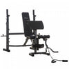 Soozier Weight Bench Stand With Squat Rack, Adjustable Olympic Bench, Multifunctional Arm Curl Pad,