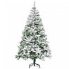 Homcom Snow Flocked Artificial Christmas Tree With Realistic Branches Tips