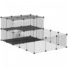 Pawhut Small Animal Cage Rabbit Cage With Door, Guinea Pig Playpen, Small Animal Fence For Bunny, Ch