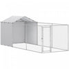 Pawhut Outdoor Dog Kennel With Waterproof & Uv-resistant Cover, Dog Run With Secure Lock For Small Medium Large Dogs, 19.7' X 7.5' X 7.5'