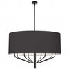 Dainolite Eleanor 8 Light Chandelier Matte Black Black/White Shade Lamp