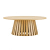 Layla Scandinavian Modern Coffee Table in Light Oak Armoire