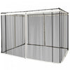 Outsunny Replacement Mosquito Netting For Gazebo 10' X 10' Black Screen Walls For Canopy With Zipper