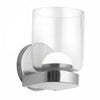 Dainolite Nadine LED Wall Sconce 10w Polished Chrome Clear Glass Lamp