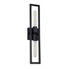 Dainolite Wisteria 2 Light Wall Sconce Short Matte Black Lamp