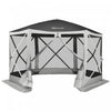 Outsunny 12' X 12' Hexagon Automatic Pop Up Screen Tents Camping Shelter Picnic Canopy Outdoor Sun S