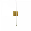 Dainolite Array LED Wall Sconce Vertical 19w Aged Brass White Acrylic Diffuser Lamp