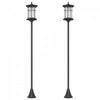 Outsunny 72\" Solar Post Light, Ip44 LED Outdoor Street Light, 2 Pack