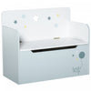 Qaba Kids Wooden Toy Storage Box Organizer Chest Chair 2 In 1 Design With Gas Stay Bar Seating Bench