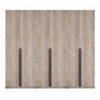 Lee Modern 3-Piece Wardrobe Closet in Rustic Gray Armoire