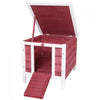 Pawhut 20\"x16.5\"x17\" Wooden Rabbit Hutch Small Animal House Bunny Guinea Pig Pet Cage Coop Cat Shelt