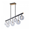 Aurelia Matte Black & Brass 7-Light Island Light