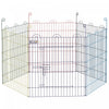 Pawhut 23.6\"h Metal Pet Playpen Portable Hexagon Dog Exercise Fence Flexible Shape Puppy Crate Kenne