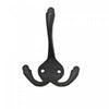 Classic Triple Iron Wall Hook Gun Metal - Set of 4 Hooks