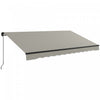 Outsunny 12' X 10' Retractable Awning, Patio Awning Sunshade Shelter With Manual Crank Handle, 280gs