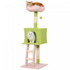 PawHut Flower Cat Tree, 48" Cat Tower for Indoor Large Kitty with Scratching Post, Cozy Bed, Condo, Climbing Ladder, Perch, Dangling Ball, Multi-Level Kitten Activity Center