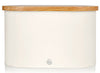 Salton Swan Nordic Bread Bin with Cutting Board - White