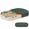 Outsunny Kids Sandbox With Cover, Sandbox Outdoor With Corner Seat, Easy Assembly, Play Sand Station