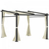 Outsunny 10' X 10' Metal Pergola W/ Retractable Canopy Roof, Beige