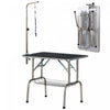 Pawhut Dog Grooming Table With Adjustable Grooming Arm, Pet Grooming Table For Dogs With Storage She