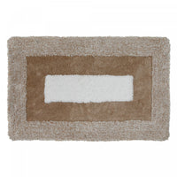 Microfibre Border Bathmat Taupe 20 x 32