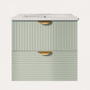 Emily 24\" Modern Wall-mounted Bathroom Vanity With Ceramic Sink - Green