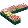 Outsunny L-shaped Raised Garden Bed, 82\" X 109\" X 12\" Galvanized Steel Planter Box With Multi-reinfo