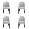 Hillman Modern Wood Upholstered Dining Chair in Light Gray - Set of 4