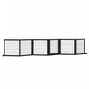 Pawhut Wooden Pet Gate, Dog Safety Barrier, Freestanding Foldable Fence, W/ 6 Panels, 2 Support Feet