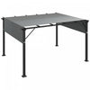 Outsunny 2 Pcs 16 X 4ft Pergola Shade, Uv Protection Pergola Canopy, Grey