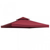 Outsunny 9.8' X 9.8' Square 2-tier Gazebo Replacement Canopy, Top Cover Outdoor Garden Sun Shade She
