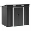 Outsunny Outdoor Storage Shed, Garden Shed With Lockable Doors, Black