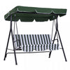 Outsunny 3-seat Patio Swing Chair, Outdoor Porch Swing Glider With Adjustable Canopy, Removable Cush