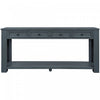 Gracie Solid Wood Console Table With Drawers And Shelf - Navy