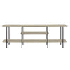 Celine Contemporary Modern 71\" Console Table in Rustic Gray (3-Shelf)
