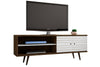 Manhattan Comfort Liberty 62.99\" Mid-Century Modern TV Stand with 3 Shelves & 2 Doors - Rustic Brown
