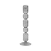 12\" Mixed Bubble Taper Candleholder - Black