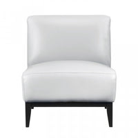 Murdock Accent Chair Silver Leather