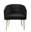 Velma Accent Chair Black Velvet