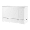 Key West Cabinet Bed with Tri-Fold Mattress - White Oak - Queen Size