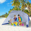 Outsunny 7.5ft 2-in-1 Umbrella Shelter Beach Sport Umbrella, Blue