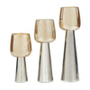 Stainless Steel Glass 8\"/10\"/12\" Candle Holder - Set of 3