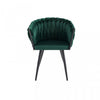 Hildy Accent Dining Arm Chair, Green Velvet (set of 2)